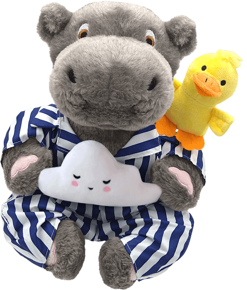 Hippo Soft toy holding a cloud